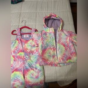 The Children's Place Pastel Tie-Dye Jacket and Overalls 2T